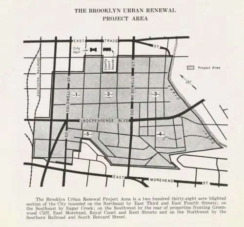 A map of the “blighted” section of the city.