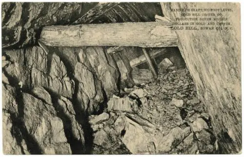 An image of the Randolph Shaft at Gold Hill in Rowan County.