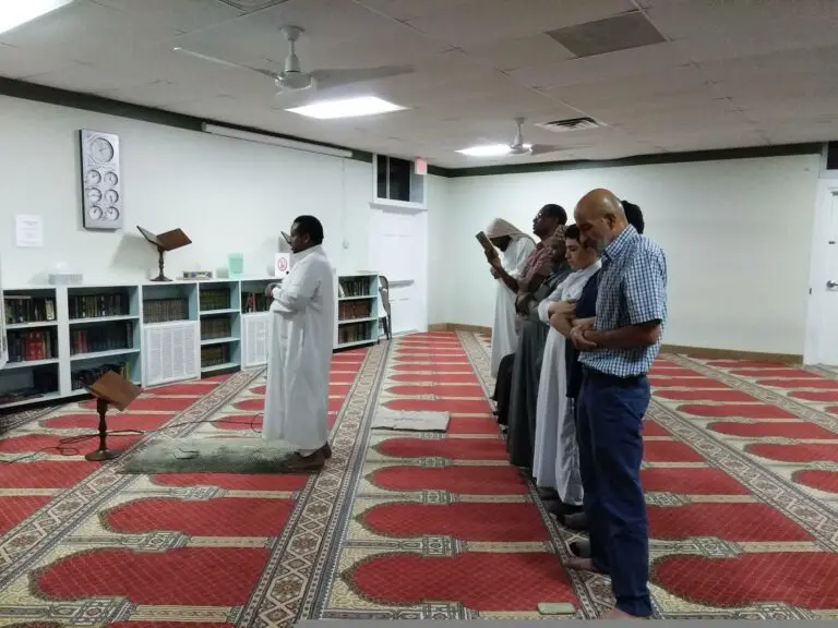 An image of services at the Islamic Center of Charlotte.