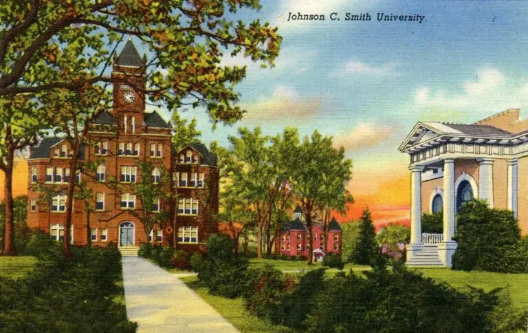 A postcard featuring Johnson C. Smith’s campus.