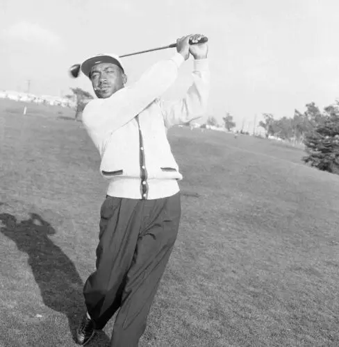 An image of Charlie Sifford at a course in Los Angeles.