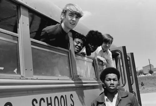 An image of an integrated group of West Charlotte High School students.