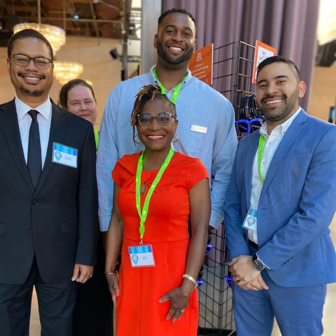 Levine Museum podcast team pictured with Robert Greene II (far left).